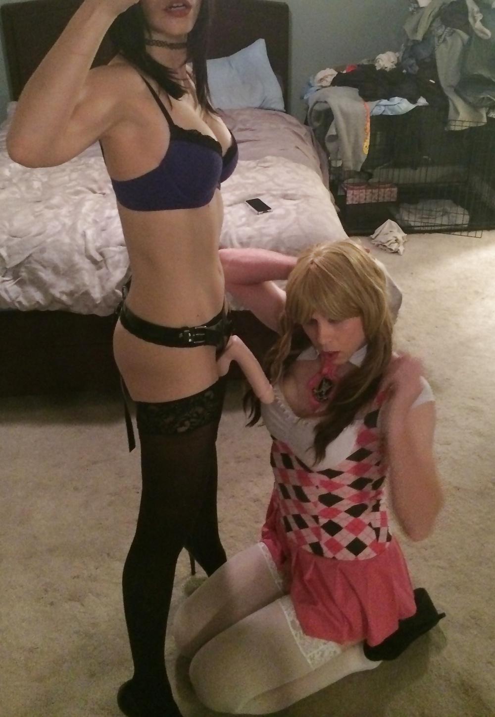 25P School Girl Strap On