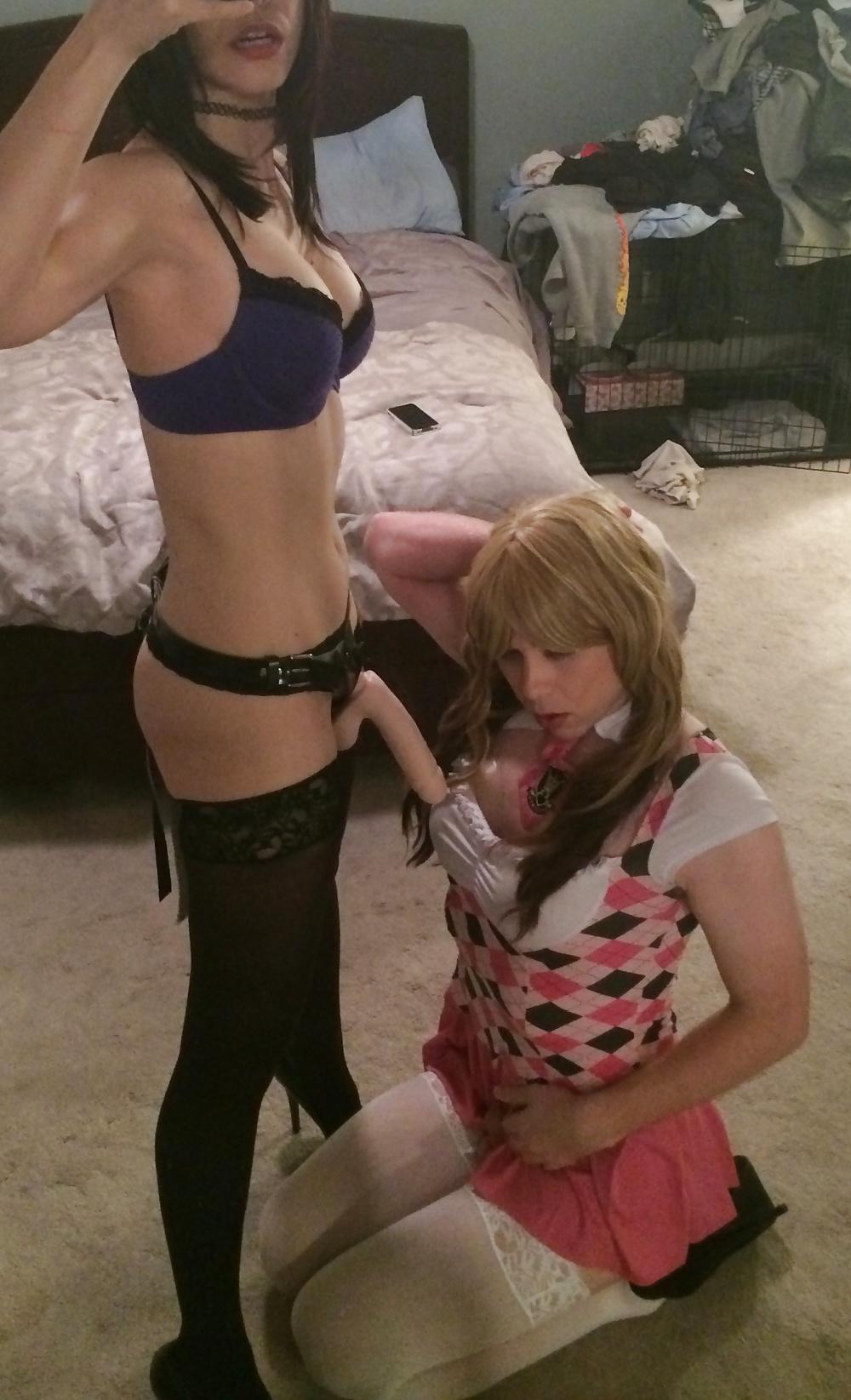 25P School Girl Strap On