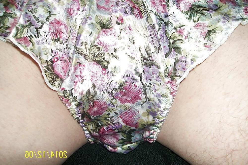 5P Satin floral flutter panties