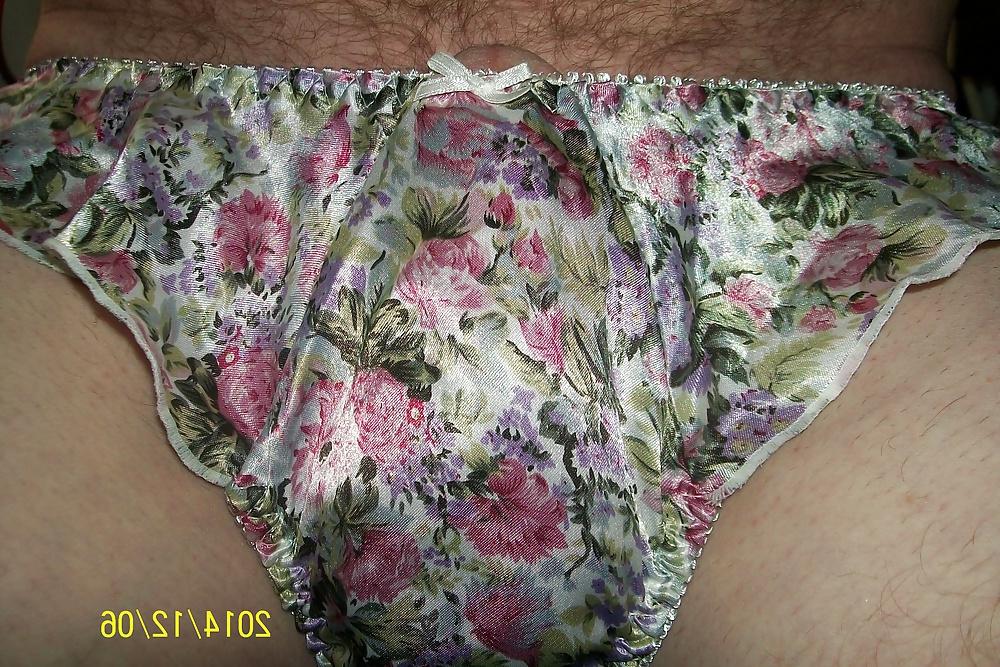 5P Satin floral flutter panties