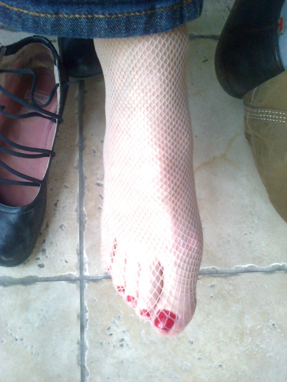 9P Colors of rainbow - red & fishnet