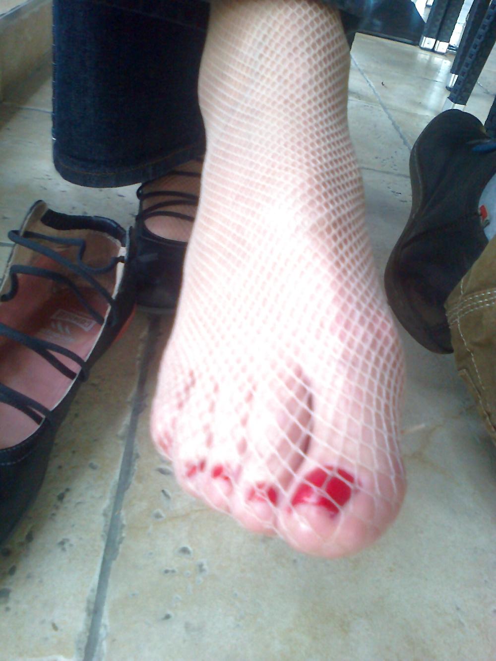 9P Colors of rainbow - red & fishnet