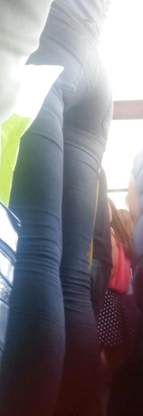 25P Spy sexy women old + young ass in bus and tram romanian