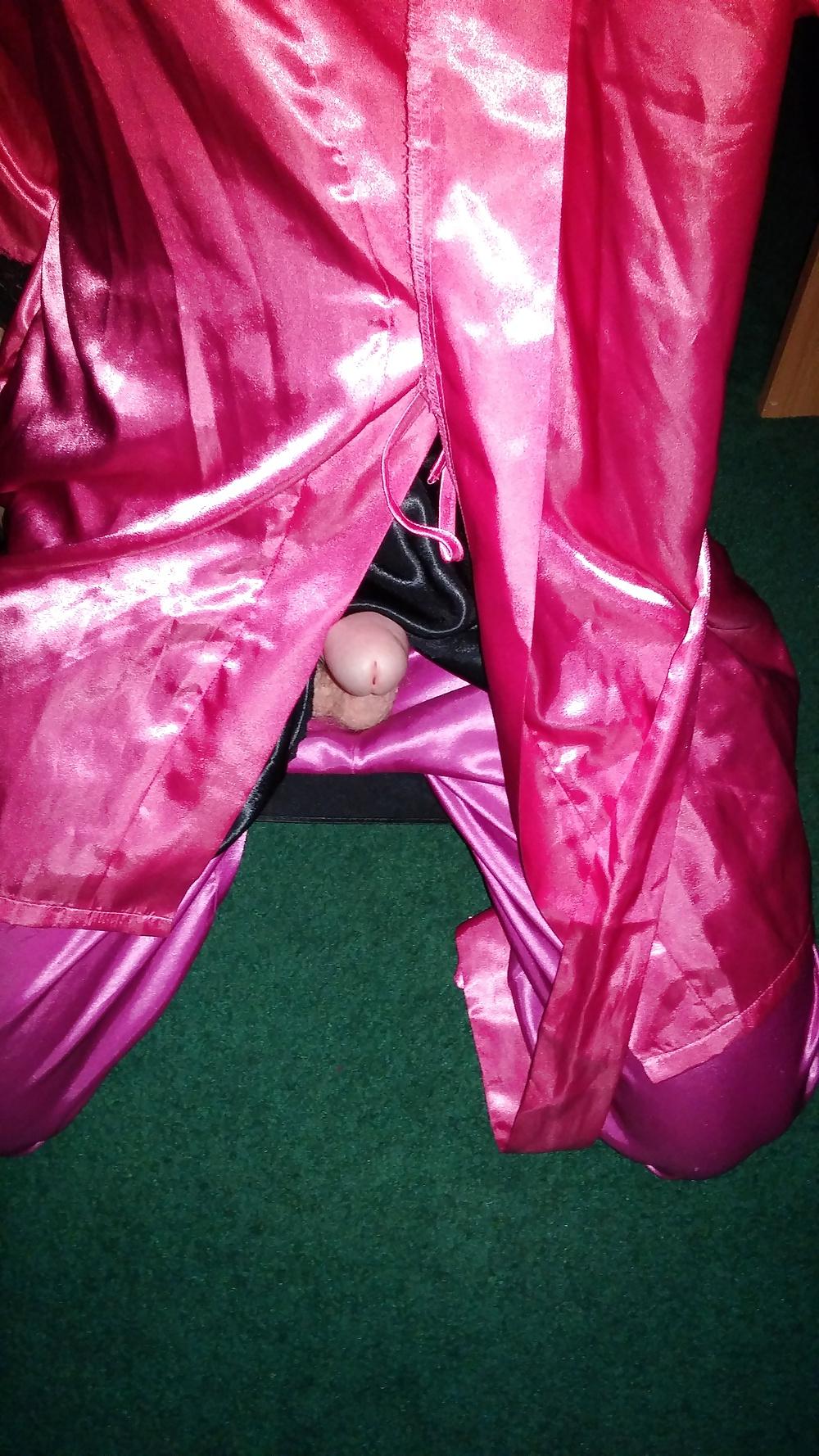 12P Pink and Black Satin