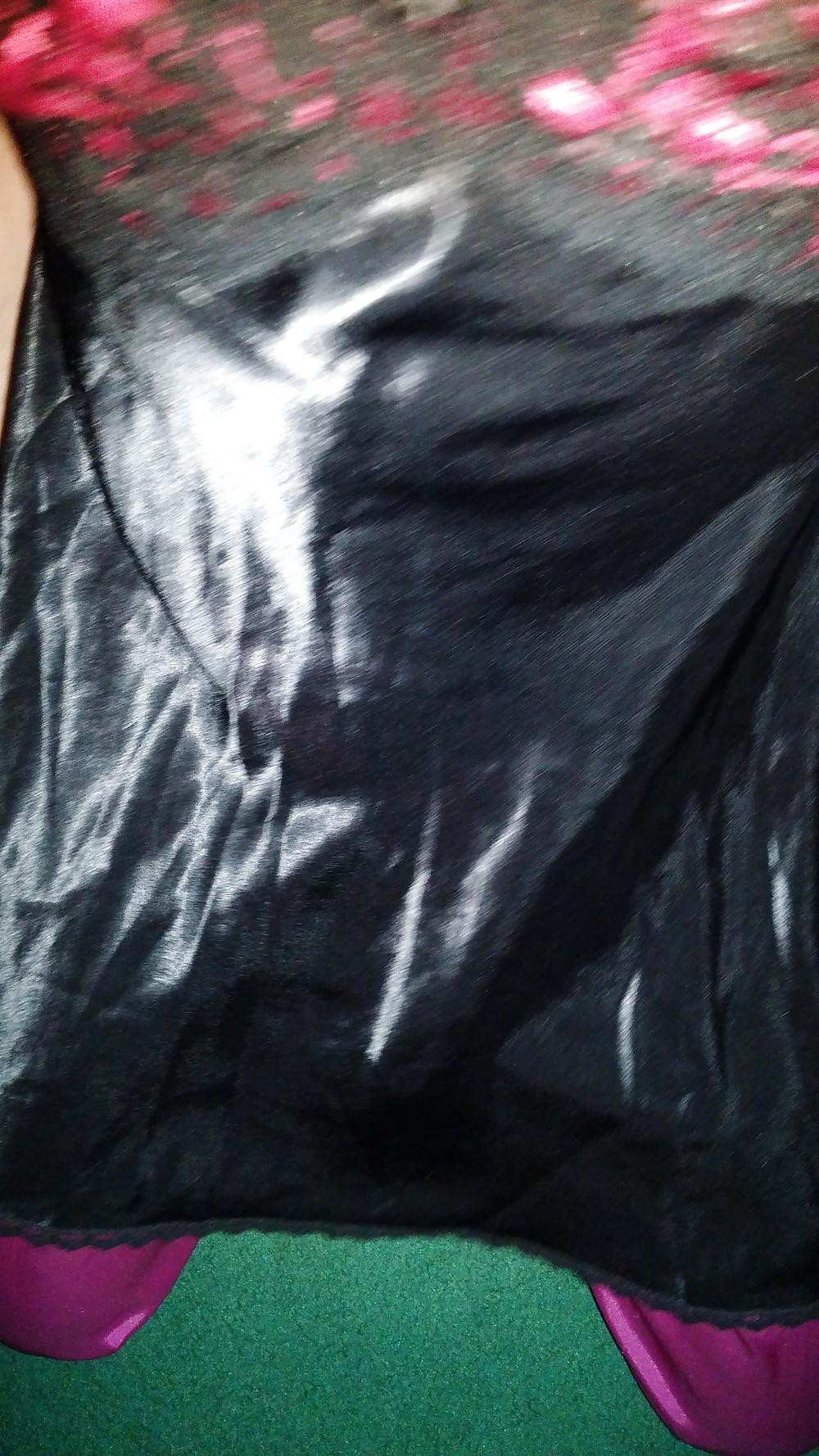 12P Pink and Black Satin