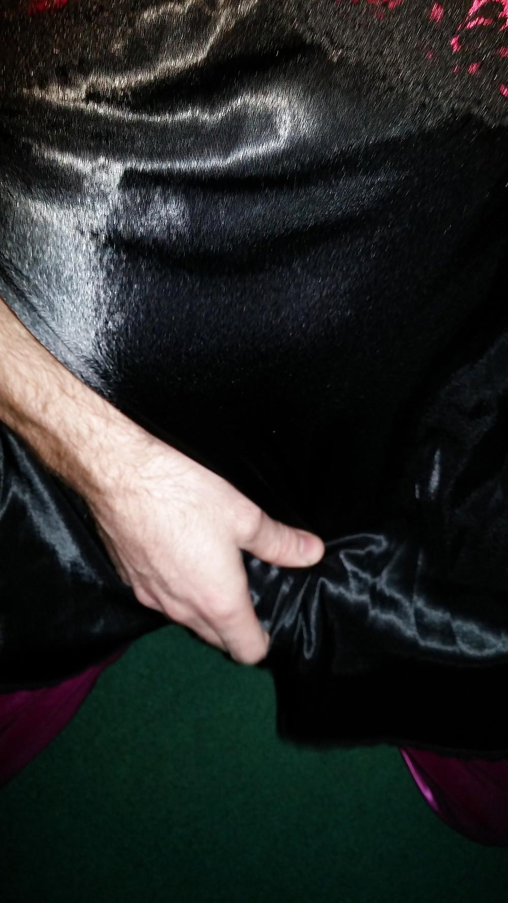 12P Pink and Black Satin