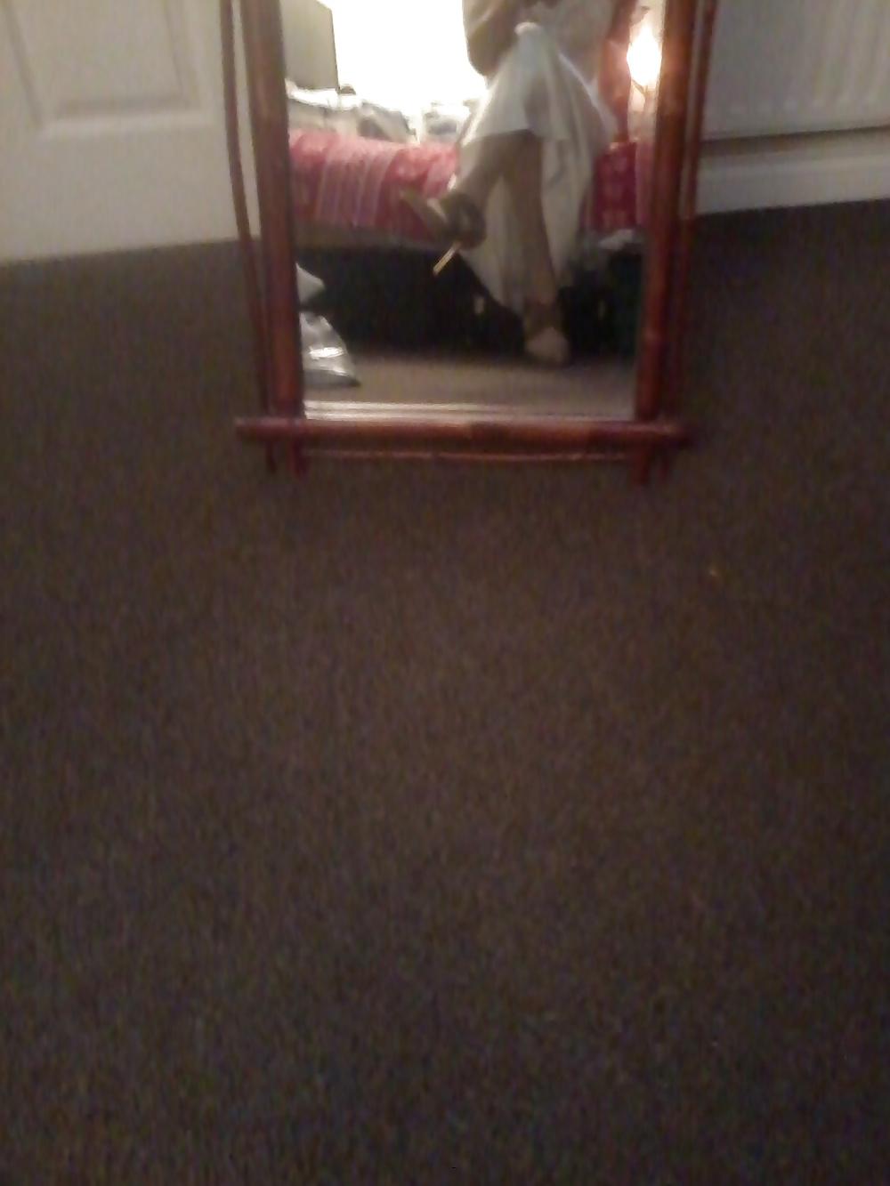 20P White satin nightie outfit louboutins