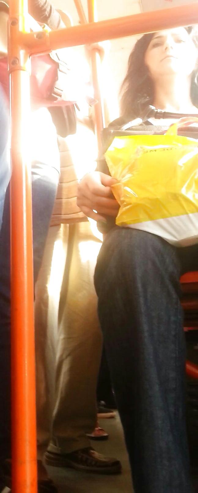 25P Spy old + young sexy women in bus romanian