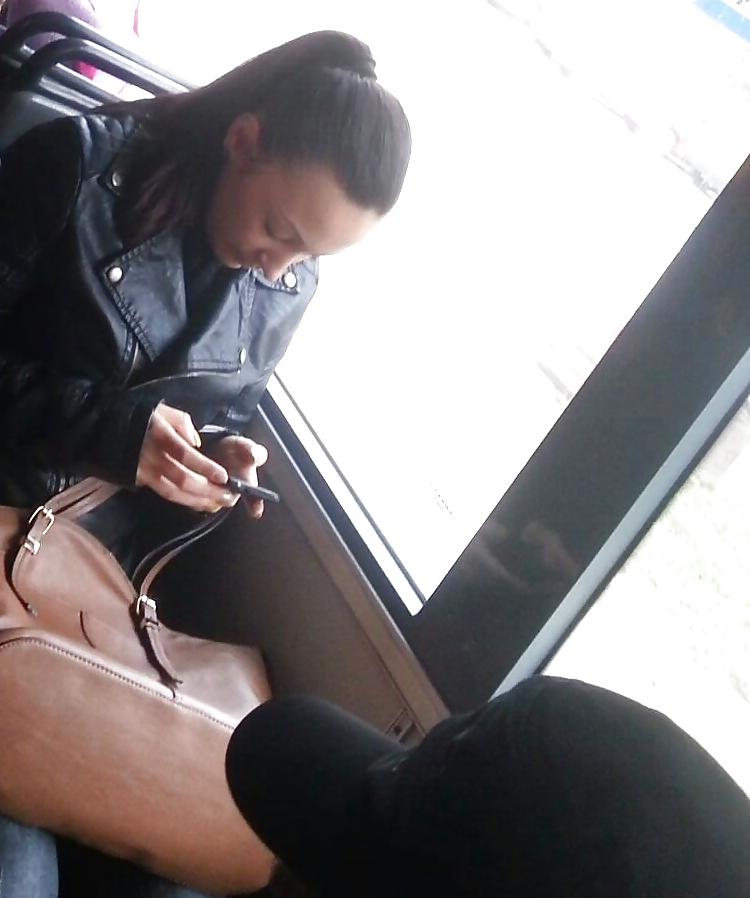 25P Spy old + young sexy women in bus romanian