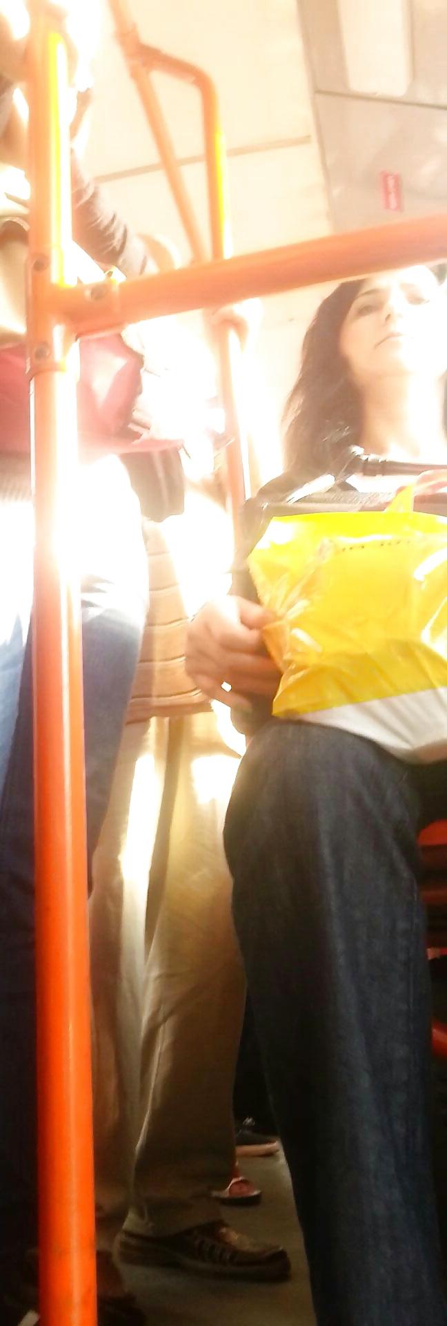 25P Spy old + young sexy women in bus romanian