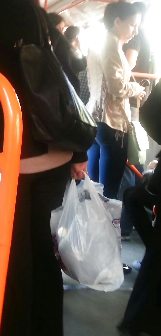 25P Spy old + young sexy women in bus romanian