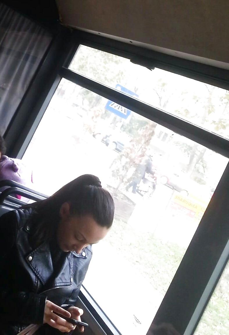 25P Spy old + young sexy women in bus romanian