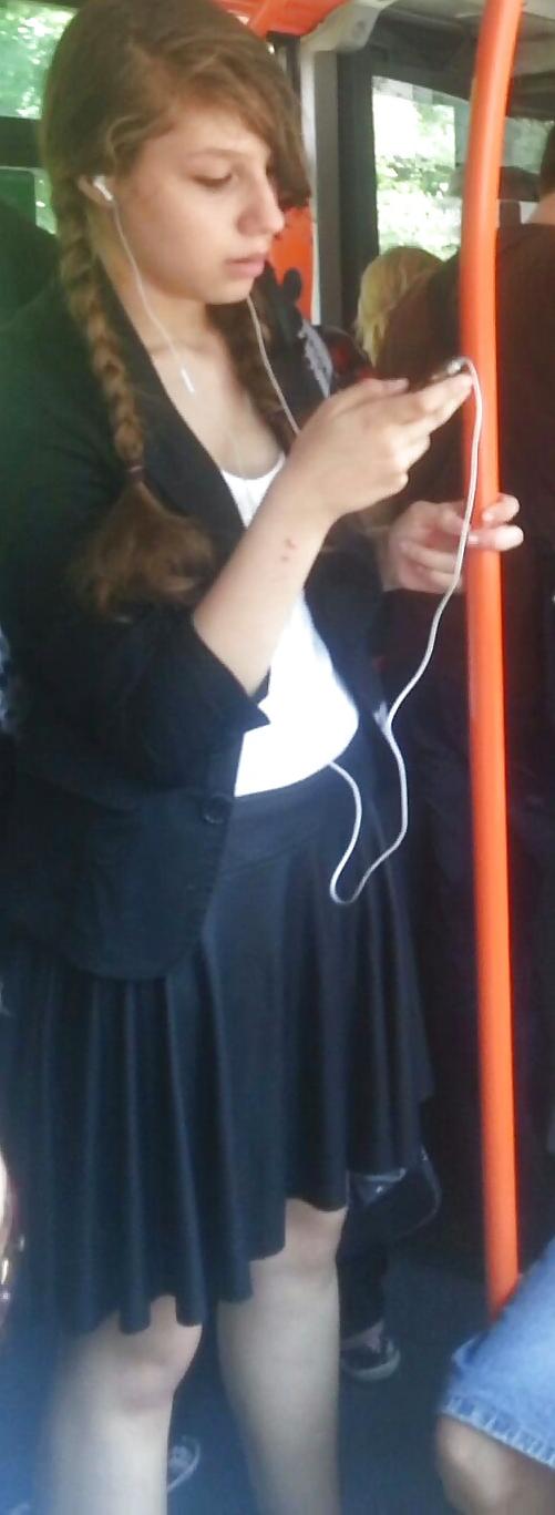 25P Spy old + young sexy women in bus romanian