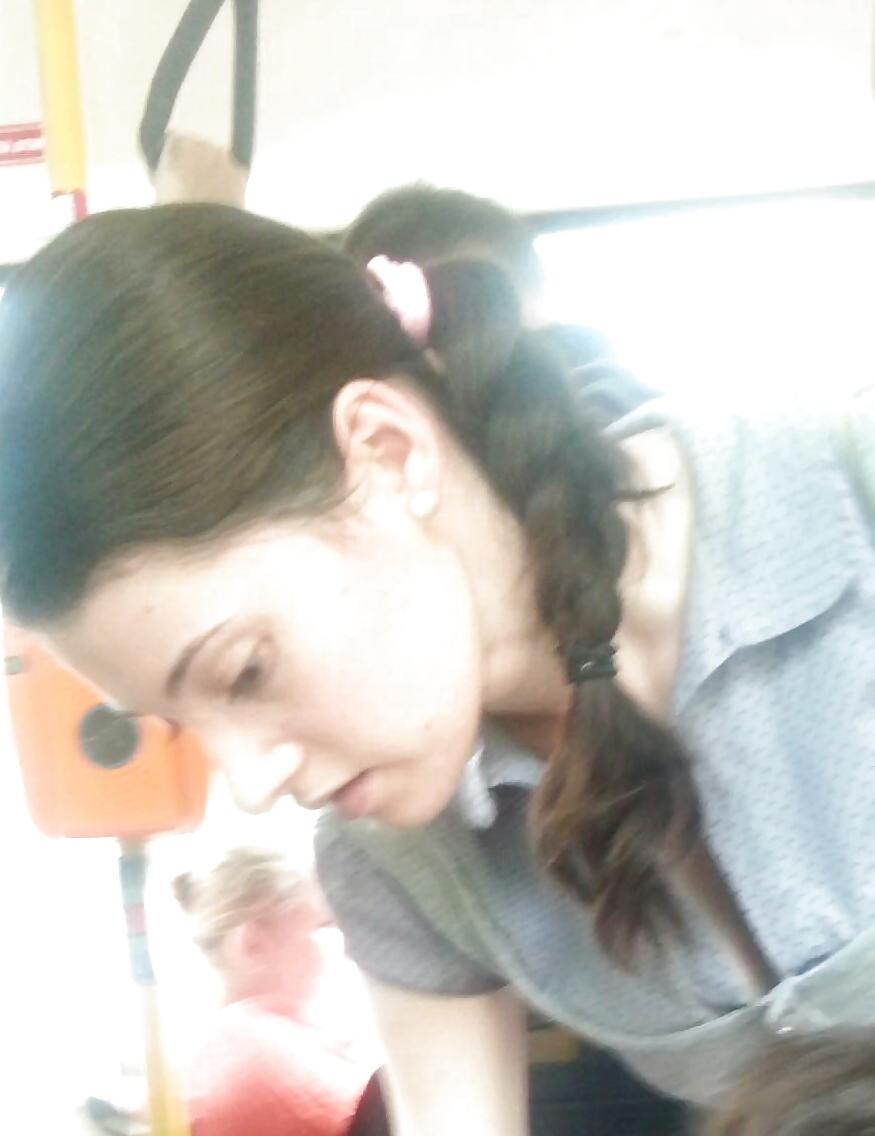 25P Spy old + young sexy women in bus romanian