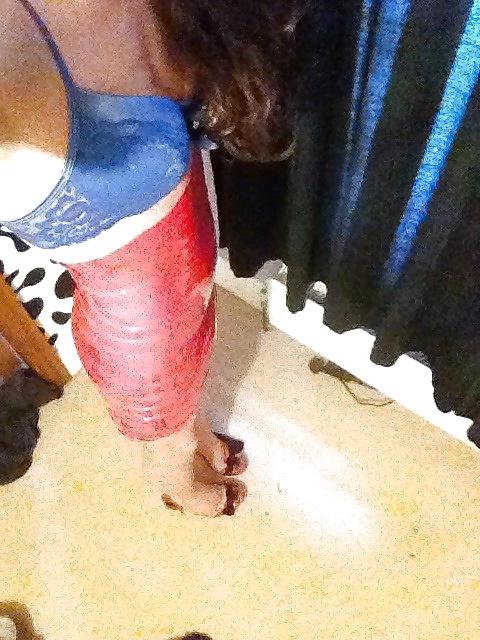 7P Faldita de latex roja
