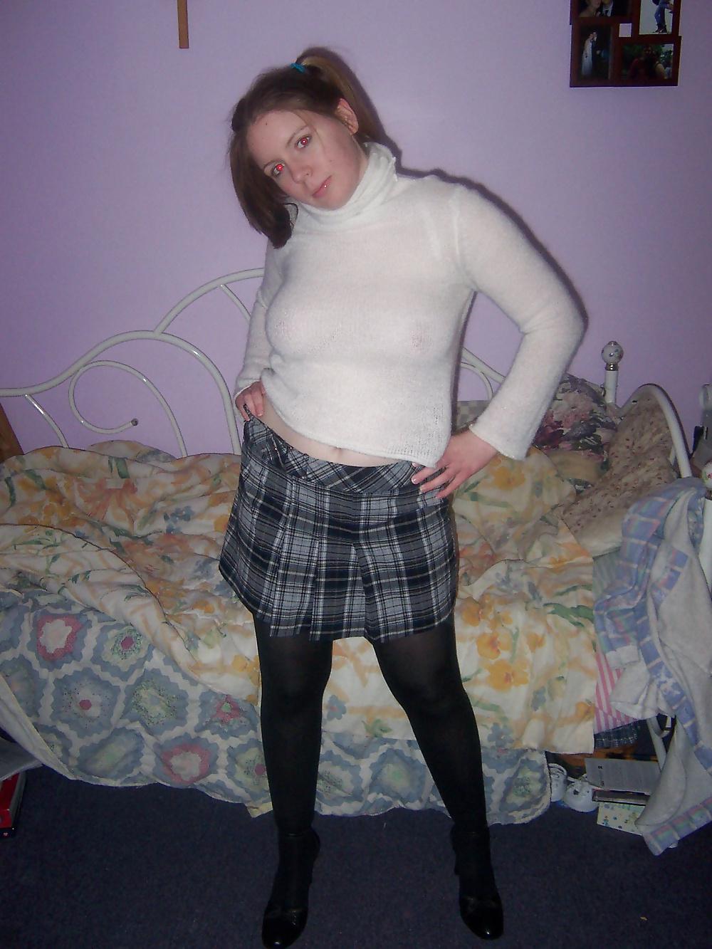8P Young school girl