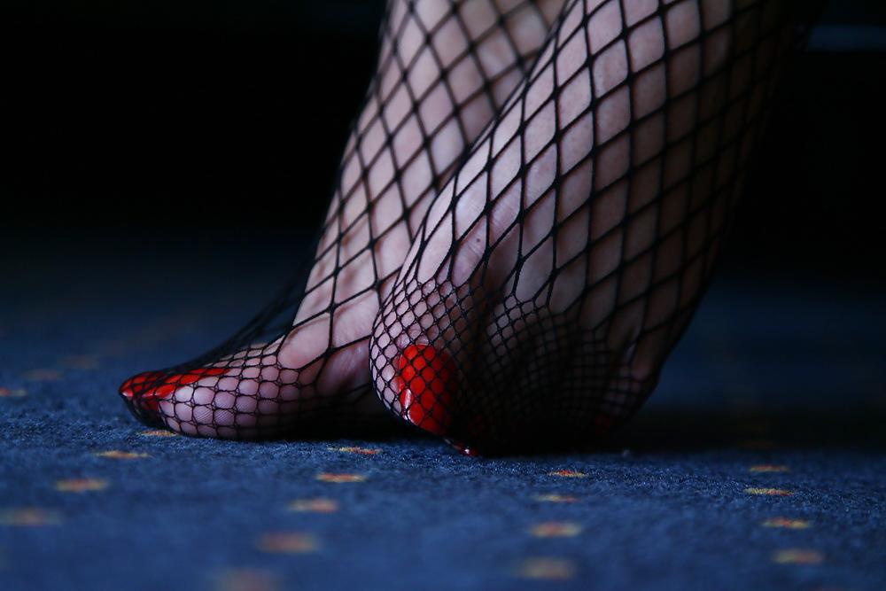 12P Foot Fetish - Turkish Seda with Fishnet - Turk Amator