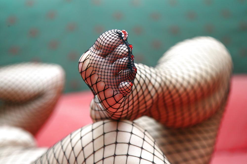 12P Foot Fetish - Turkish Seda with Fishnet - Turk Amator