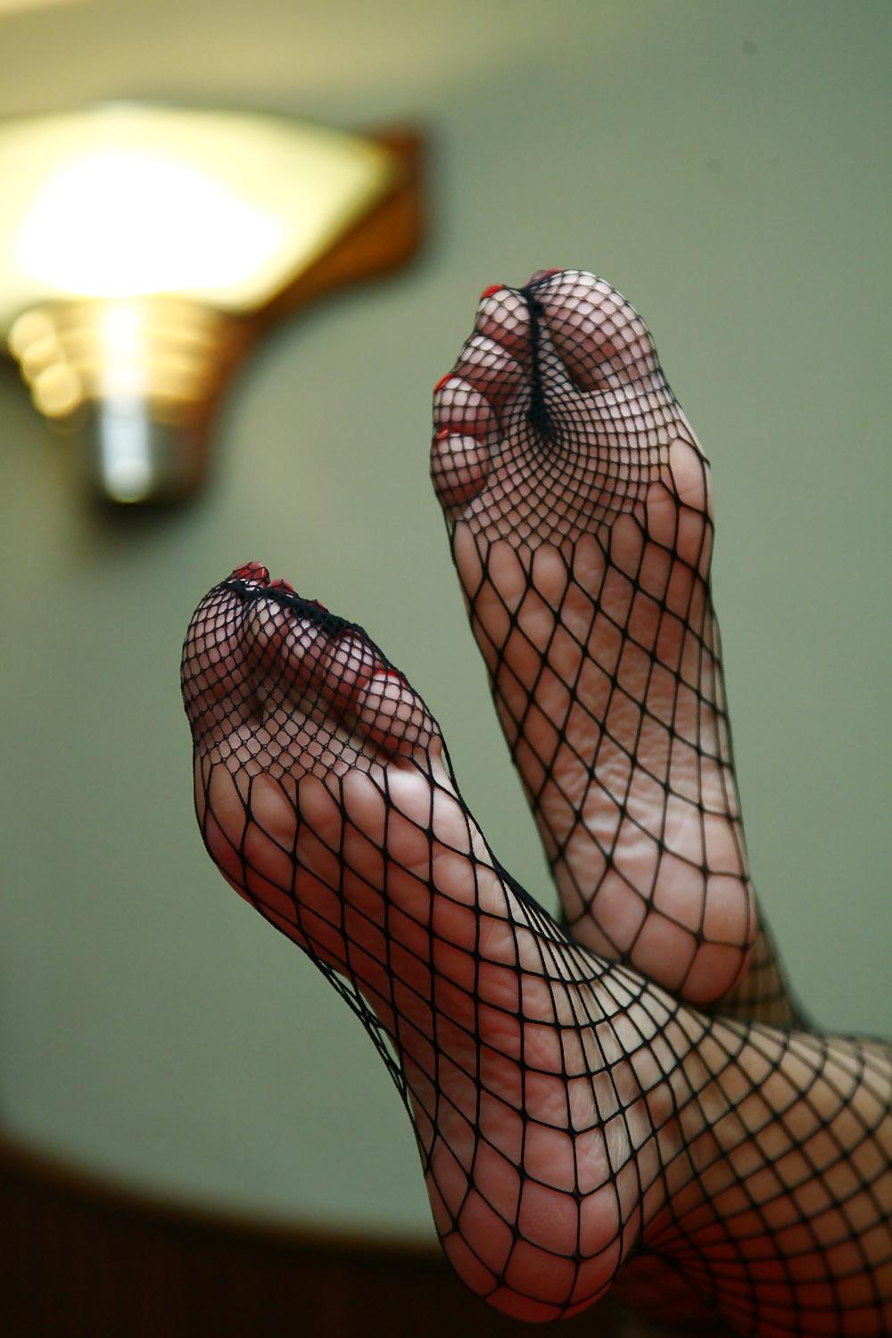 12P Foot Fetish - Turkish Seda with Fishnet - Turk Amator
