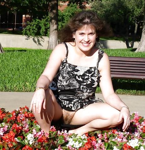 13P Upskirts hairy pussy