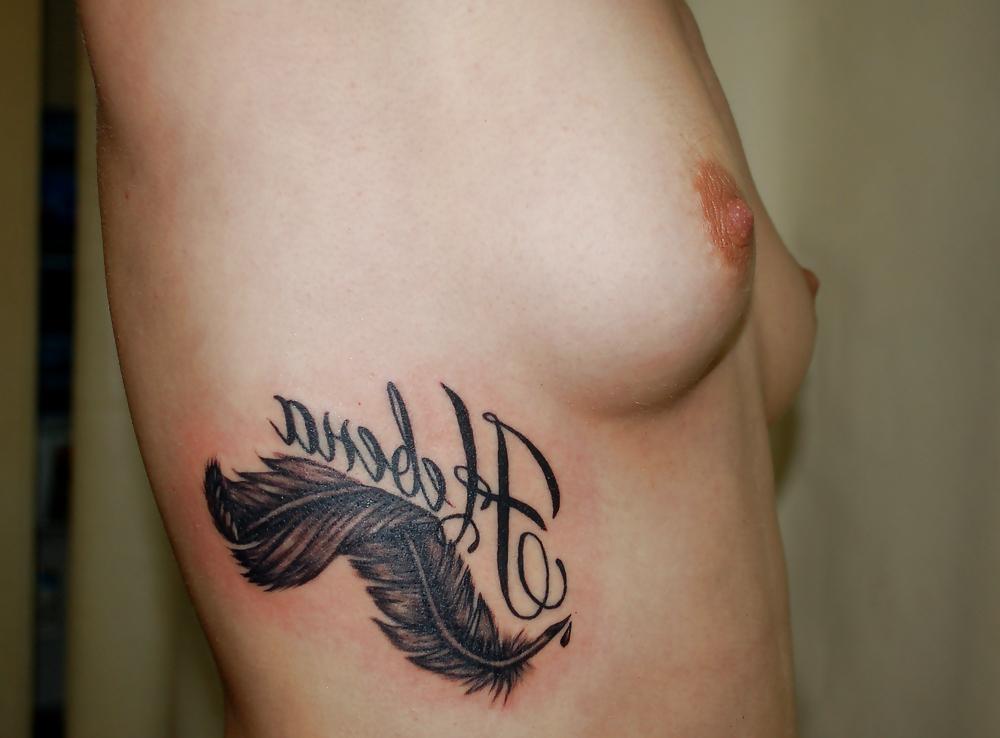 25P Bulgarian Nipple Piercing and Tattoos BooBs 