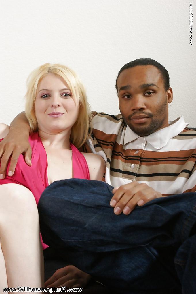 16P Blonde plumper Sparkle having interracial sex for first time