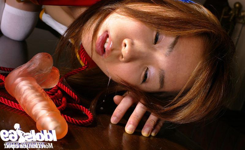 16P Tied asian teen gets dominated and receives sex toys into her hairy cunt