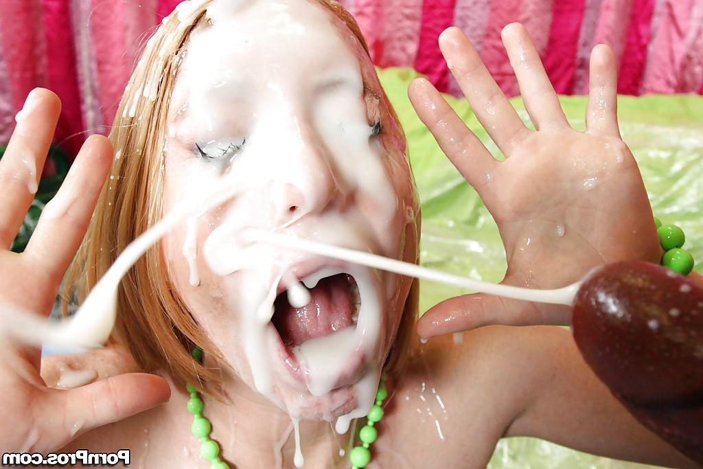 16P Teen babe Ami Emerson comes across a huge dick and has interracial sex