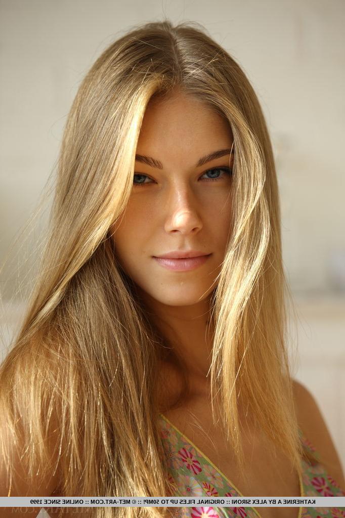 17P Beautiful teen model Katherine A shows off sexy legs before stripping naked