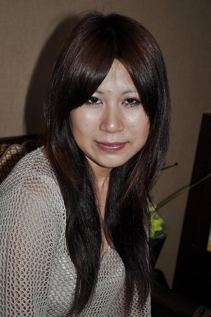 16P Sassy asian MILF Yoko Okada undressing and toying her hairy cunt
