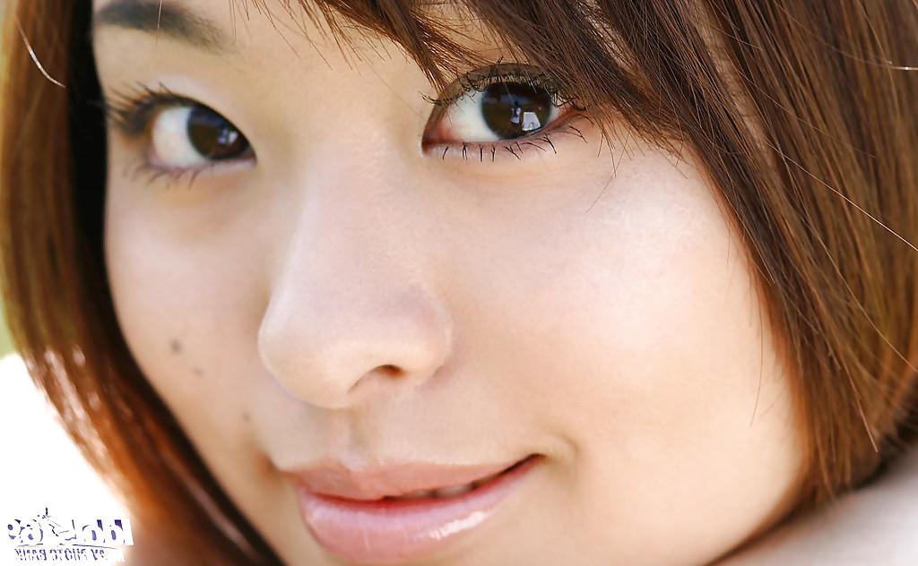 16P Foxy asian babe Hikaru Koto has no panties under her fishnet pantyhose