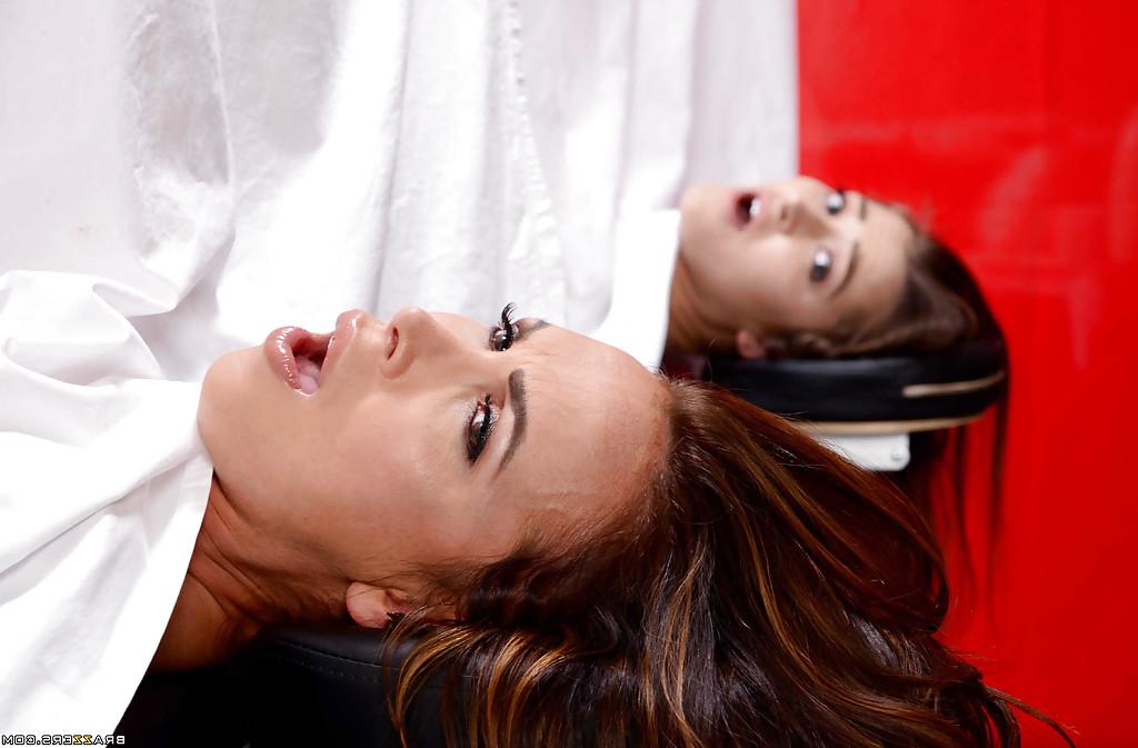 16P MILFs Nikki Benz and Dani Daniels eat cum after massage and big cock fuck
