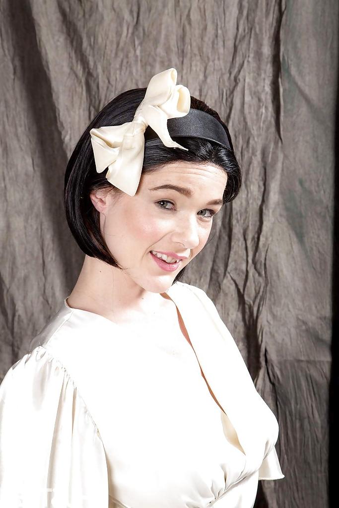 16P Solo girl Penny Brooks strips off uniform to expose big pornstar boobs