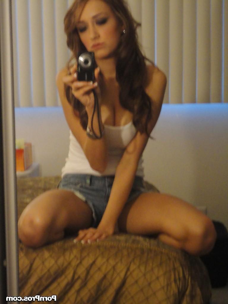 16P Petite babe Victoria Rae Black makes a few self shots showing off naked body