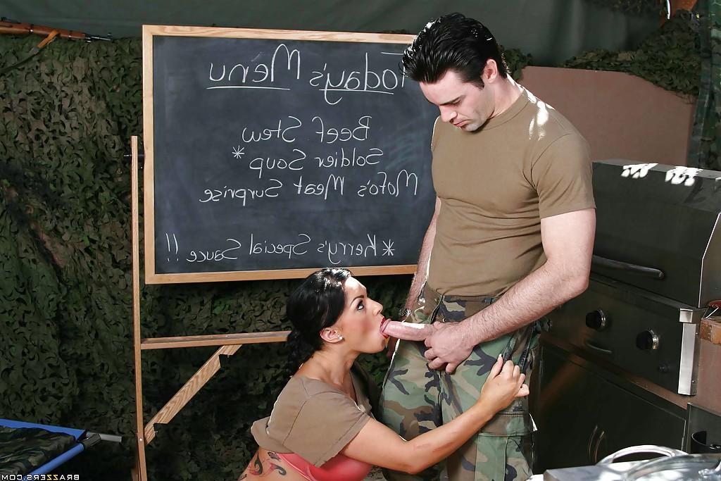 16P Wild babe in uniform Kerry Louise strips to feel the cock