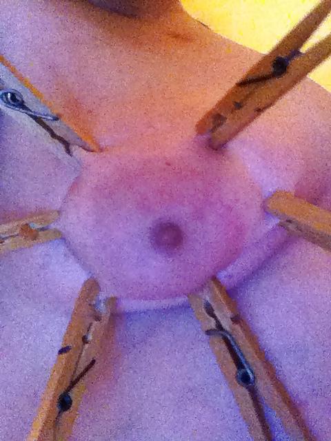 21P Tied clothes pinned and wax covered 