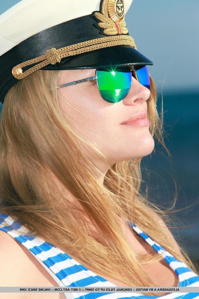 18P Sexy teen sailor Alessandra A plays naked on the beach