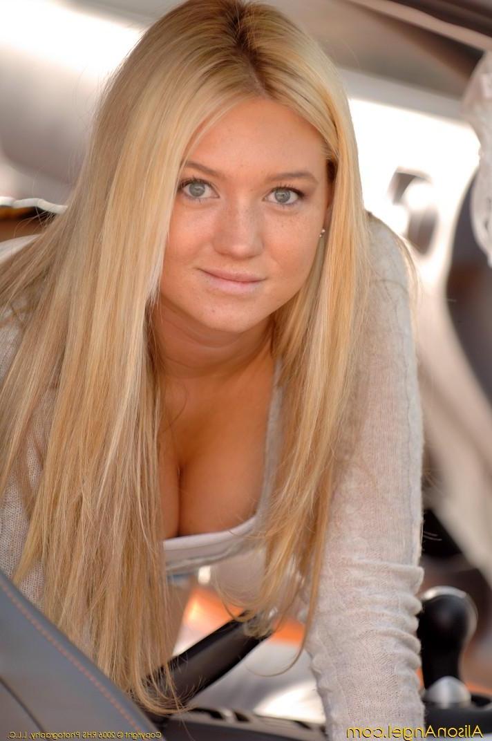 20P Pictures of teen hottie Alison Angel showing you her pussy outside
