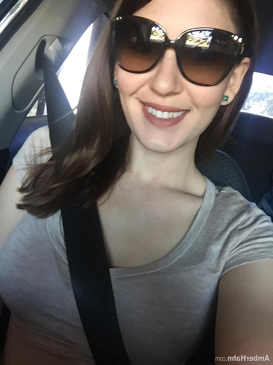 15P Hot nerdy coed Amber Hahn shares a bunch of selfies