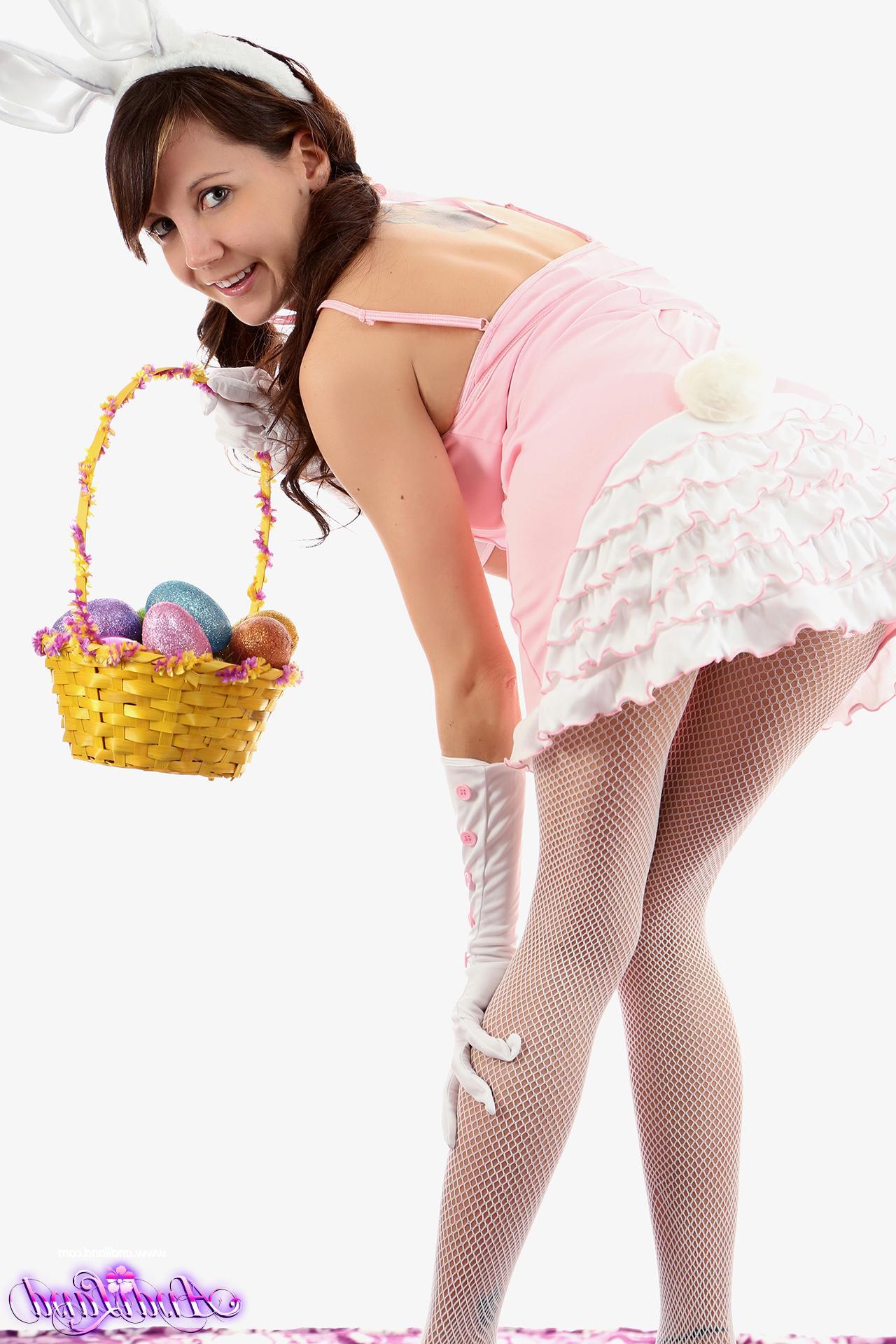 15P Brunette teen Andi Land has a special Easter surprise for you