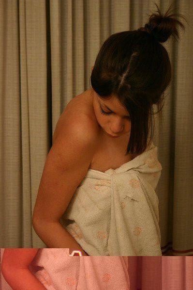 16P Pictures of teen Angelina Virgin strutting around in her panties
