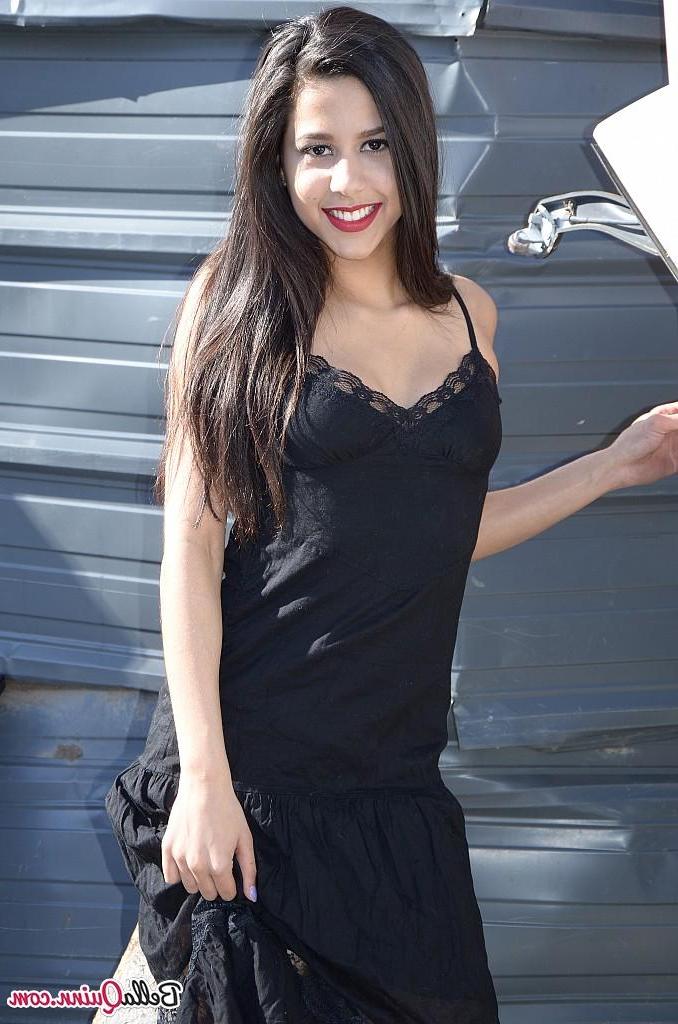 12P Pretty teen Bella Quinn teases in her lacy dress