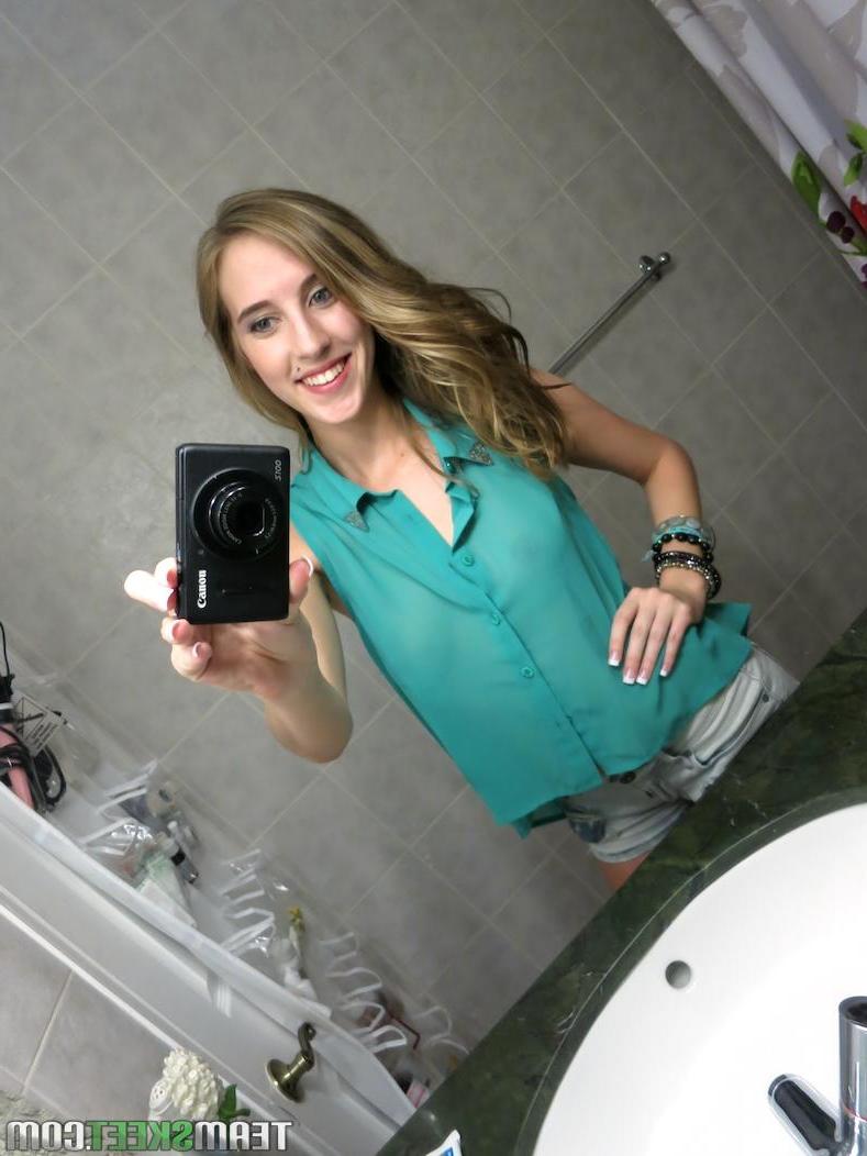 24P Blonde teen Cadence Lux takes selfies before being banged hard