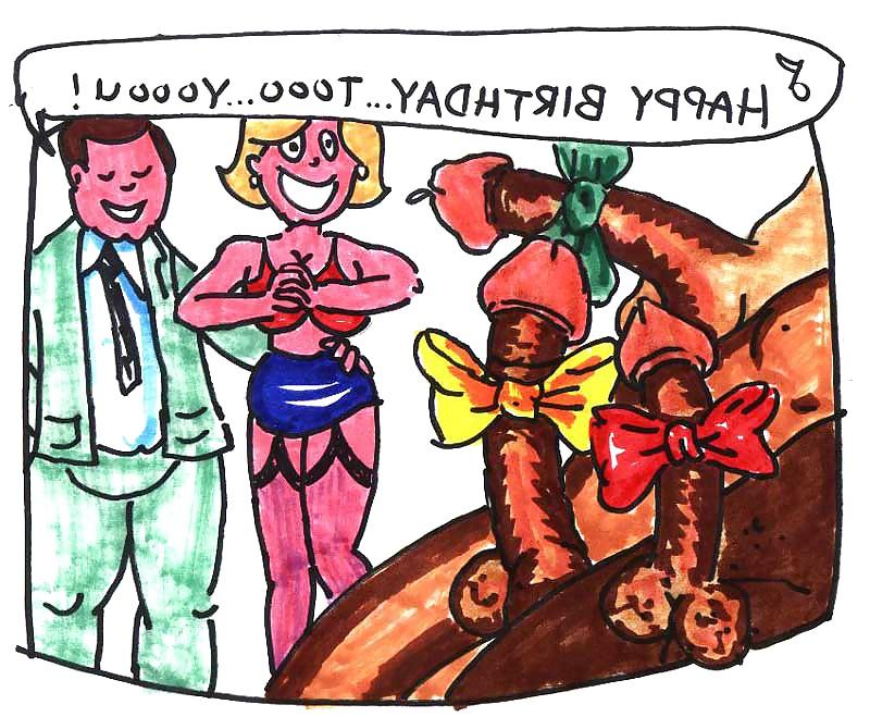 25P Interracial funny Cartoons