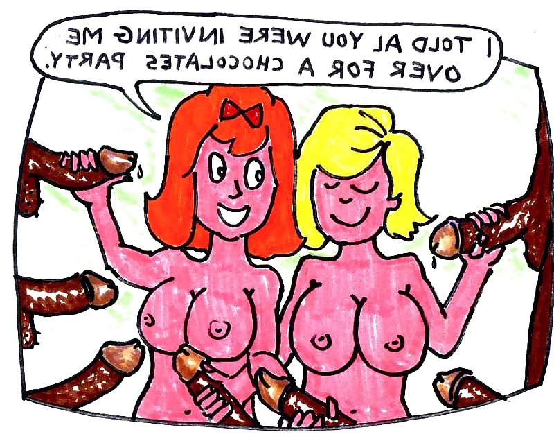 25P Interracial funny Cartoons