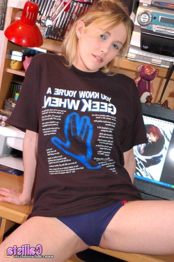 16P Pictures of teen chick Callista Model getting naughty on the floor