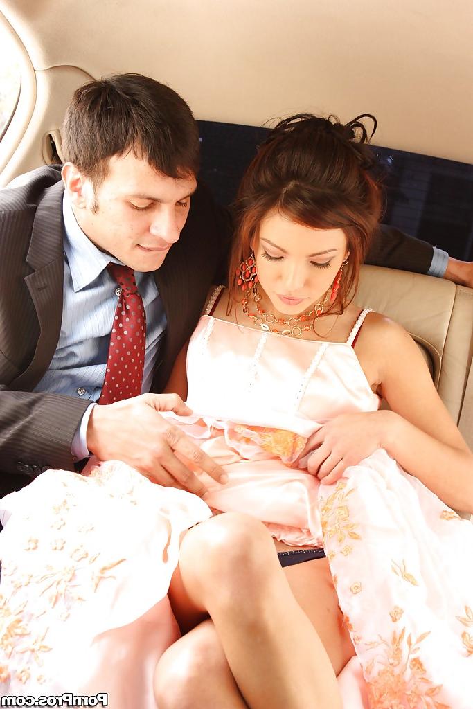 16P Young babe Danni Cole getting seduced in a wedding dress