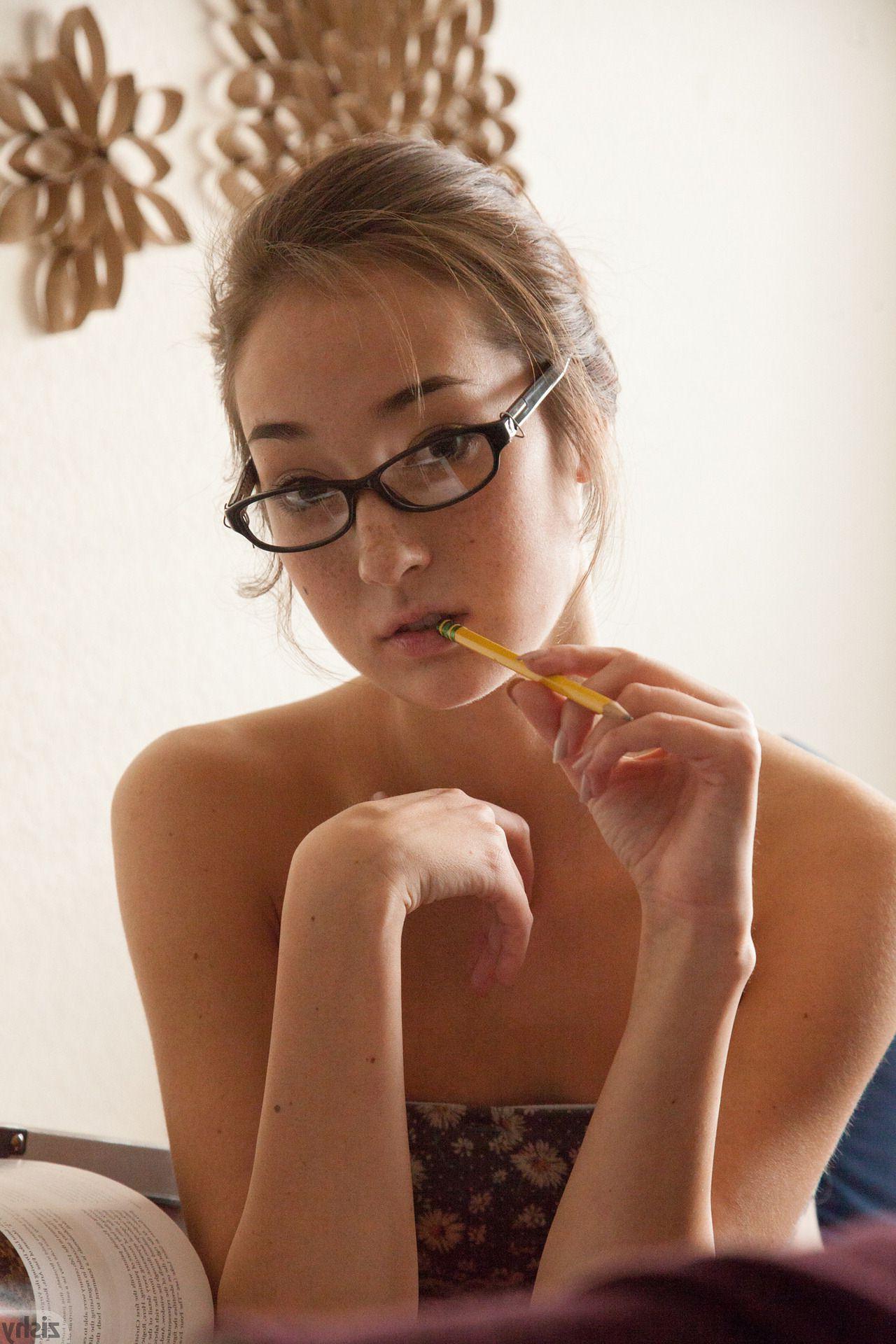 12P Spunky coed Carlee Delima teaes in her panties