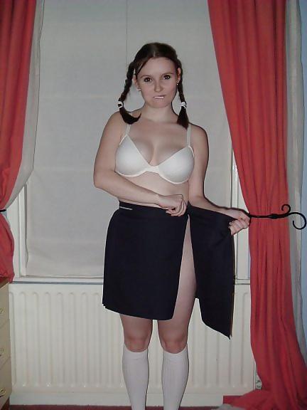 15P Teen in uniform strips