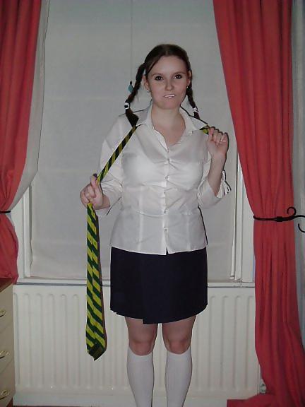 15P Teen in uniform strips